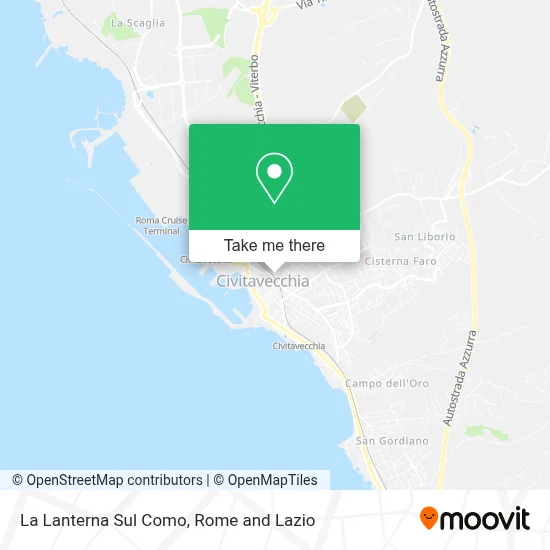 La Lanterna Sul Como map