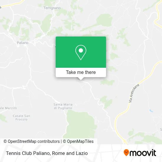 Tennis Club Paliano map