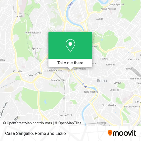 Casa Sangallo map
