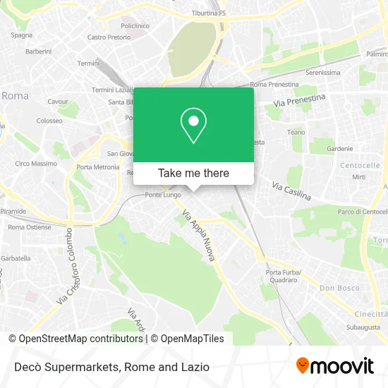 Decò Supermarkets map