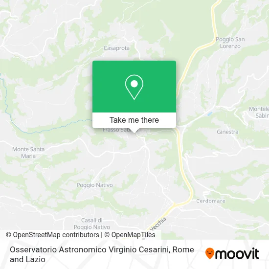 Osservatorio Astronomico Virginio Cesarini map