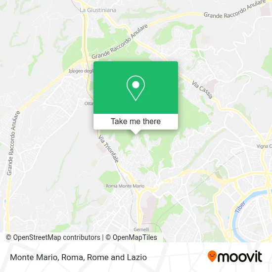 Monte Mario, Roma map