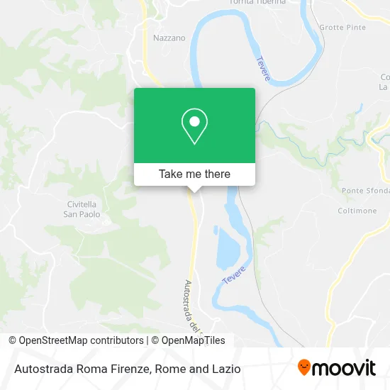 Autostrada Roma Firenze map