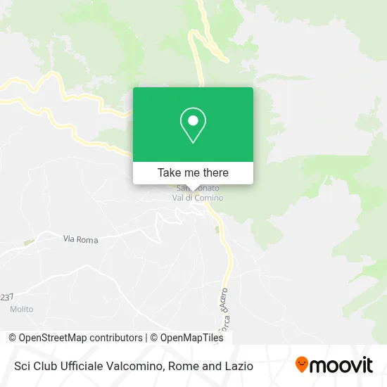 Sci Club Ufficiale Valcomino map