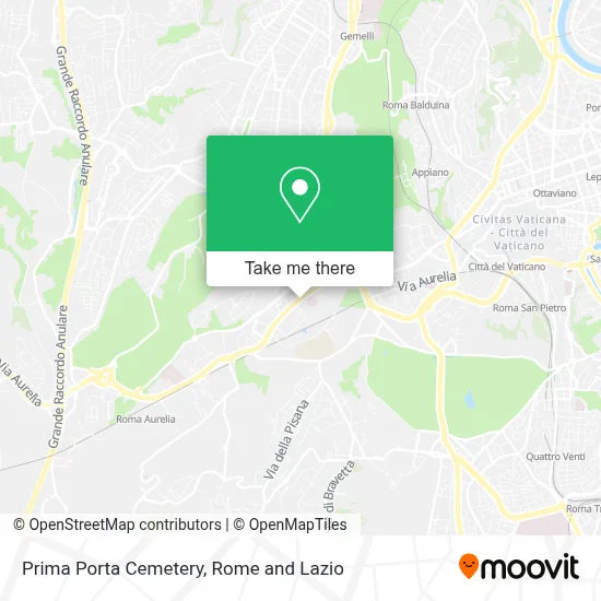 Prima Porta Cemetery map