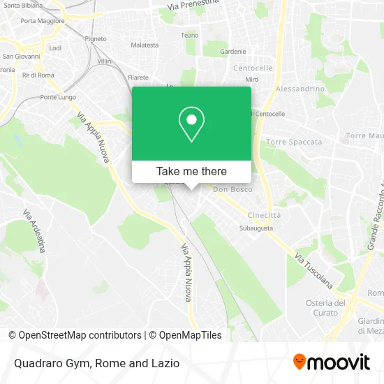 Quadraro Gym map