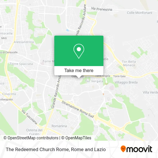 The Redeemed Church Rome map