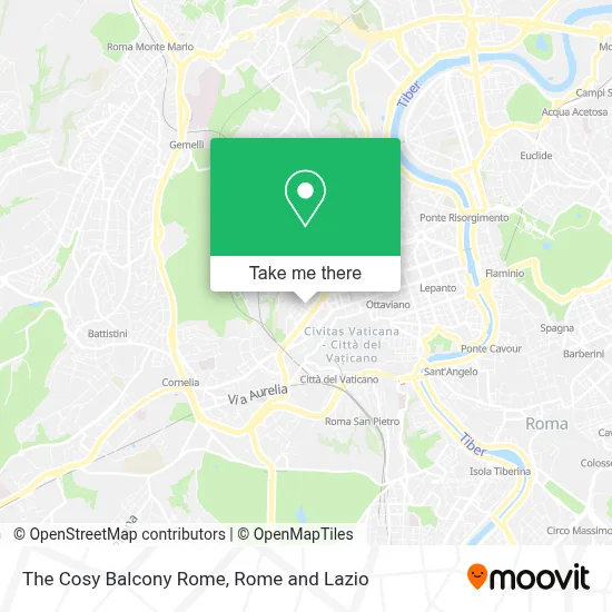 The Cosy Balcony Rome map