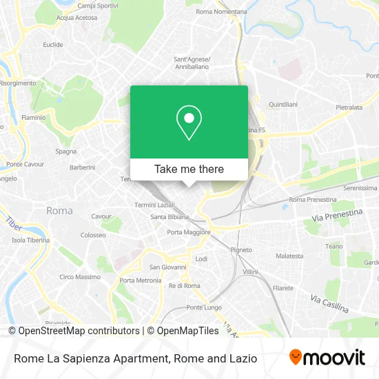 Rome La Sapienza Apartment map