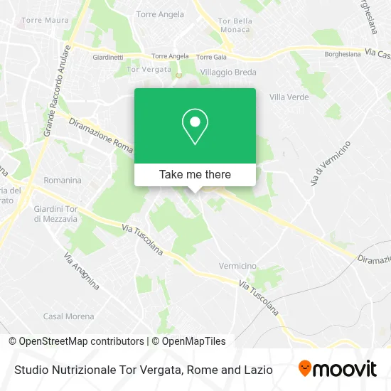 Studio Nutrizionale Tor Vergata map