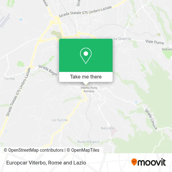 Europcar Viterbo map