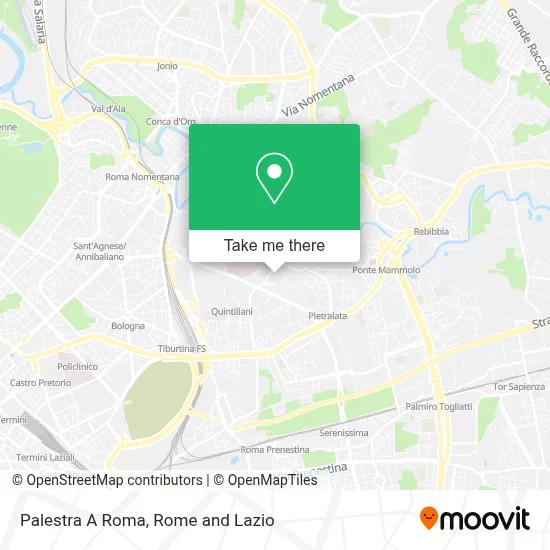Palestra A Roma map