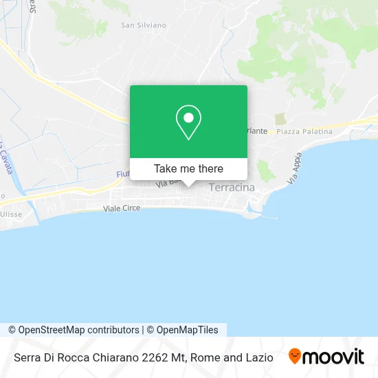 Serra Di Rocca Chiarano 2262 Mt map