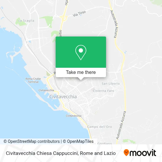 Civitavecchia Chiesa Cappuccini map