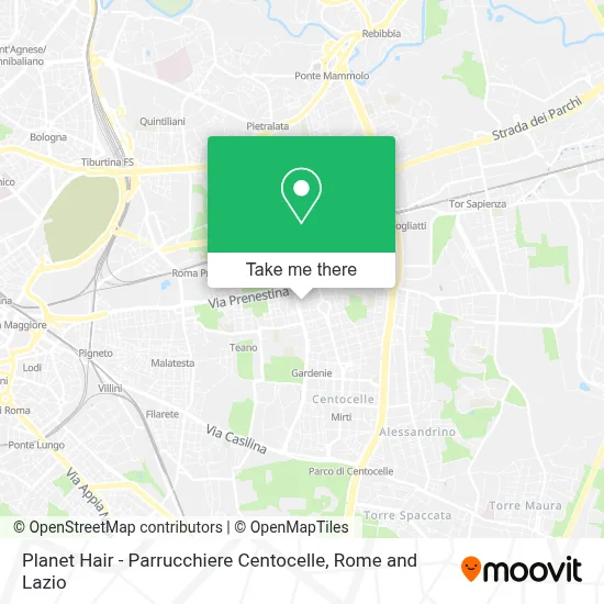 Planet Hair - Parrucchiere Centocelle map