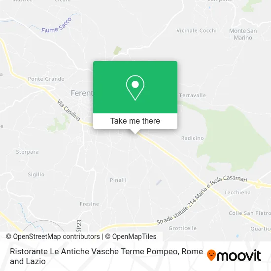 Ristorante Le Antiche Vasche Terme Pompeo map