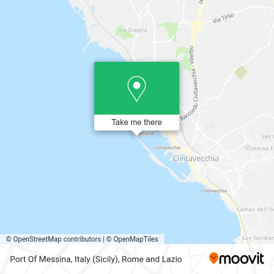 Port Of Messina, Italy (Sicily) map
