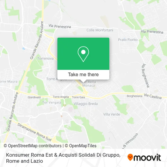 Konsumer Roma Est & Acquisti Solidali Di Gruppo map