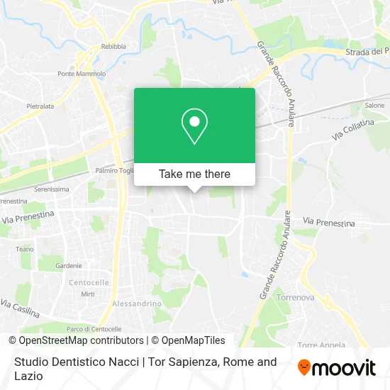 Studio Dentistico Nacci | Tor Sapienza map