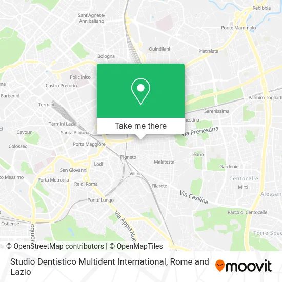Studio Dentistico Multident International map