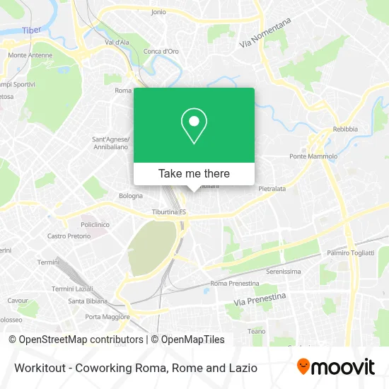 Workitout - Coworking Roma map