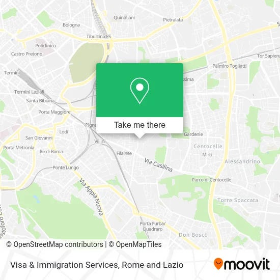 Visa & Immigration Services map