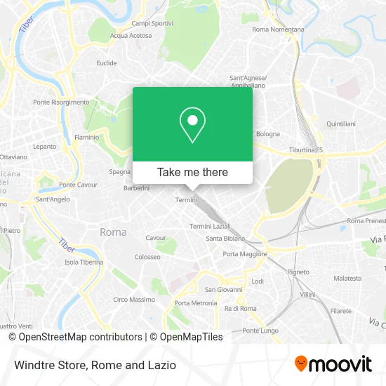Windtre Store map