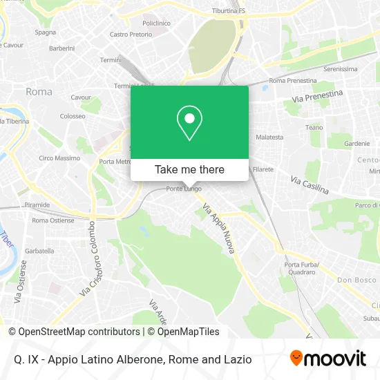 Q. IX - Appio Latino Alberone map
