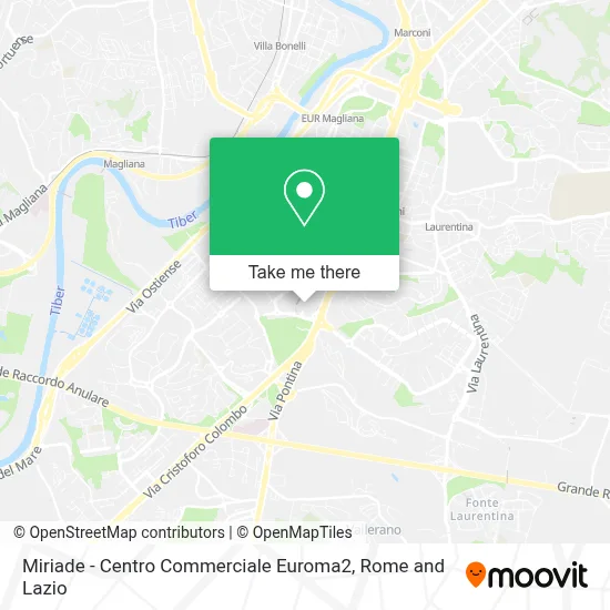 Miriade - Centro Commerciale Euroma2 map