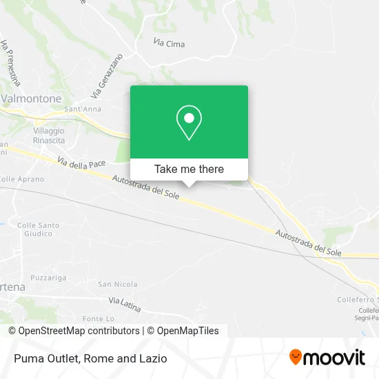 Puma Outlet map