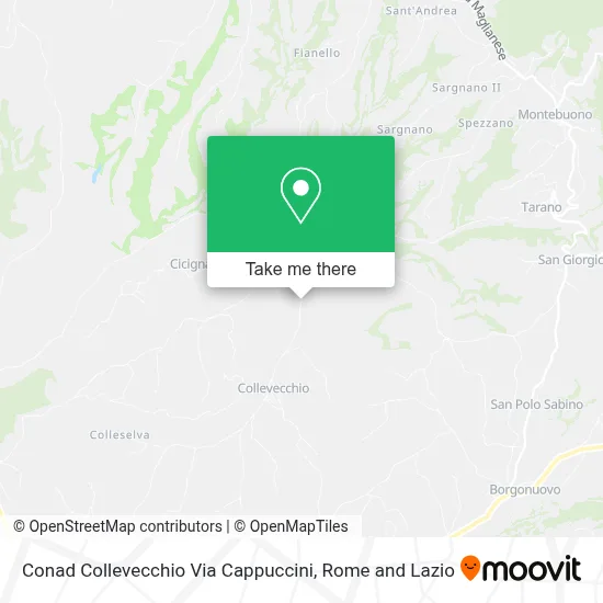 Conad Collevecchio Via Cappuccini map