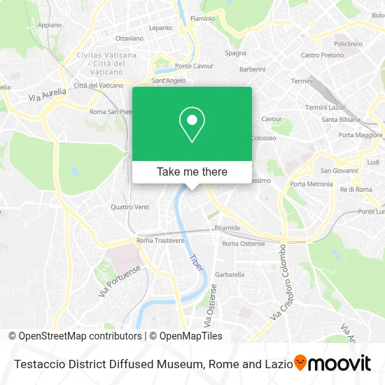 Testaccio District Diffused Museum map