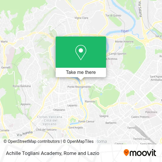 Achille Togliani Academy map