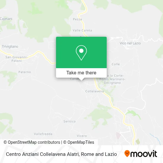 Centro Anziani Collelavena Alatri map