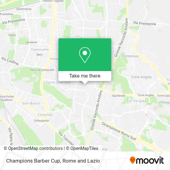 Champions Barber Cup map