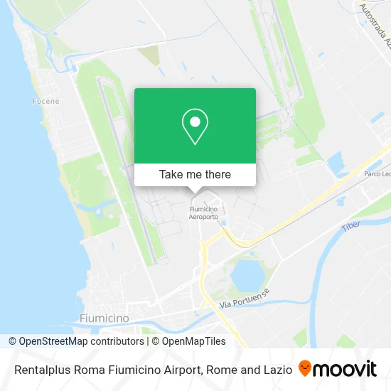 Rentalplus Roma Fiumicino Airport map