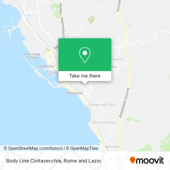 Body Line Civitavecchia map