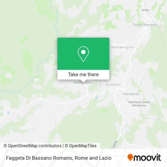 Faggeta Di Bassano Romano map