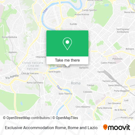 Exclusive Accommodation Rome map