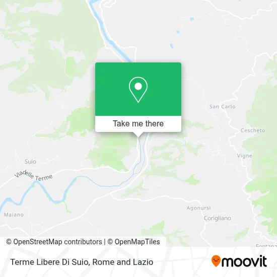 Terme Libere Di Suio map