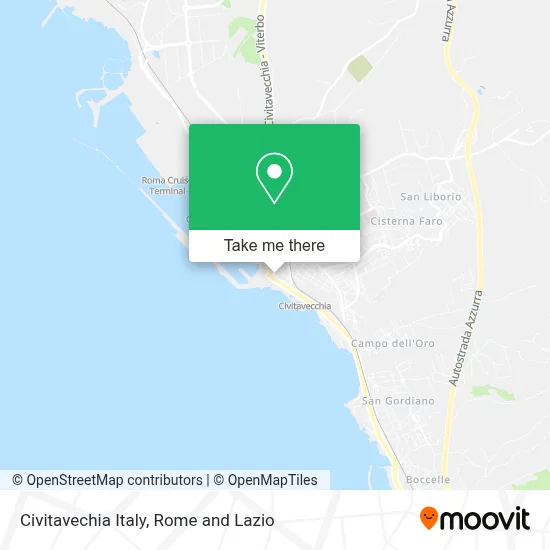 Civitavechia Italy map