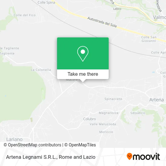 Artena Legnami S.R.L. map