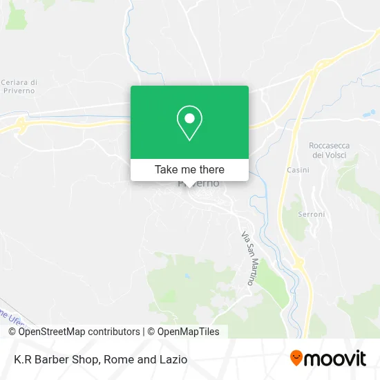 K.R Barber Shop map
