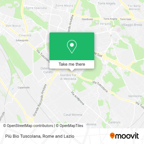 Più Bio Tuscolana map
