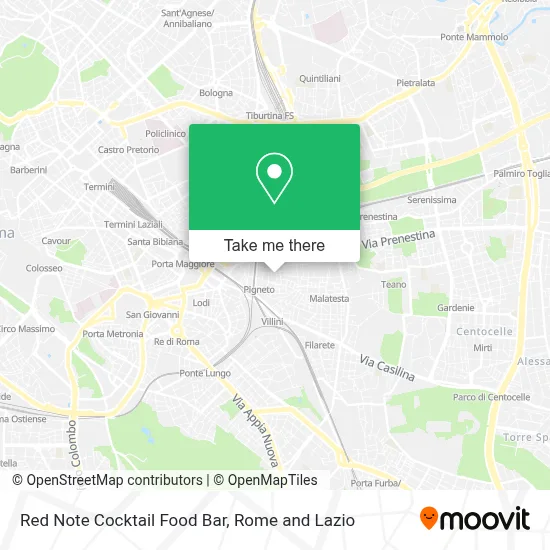 Red Note Cocktail Food Bar map