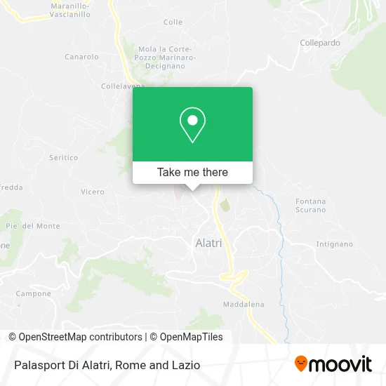 Palasport Di Alatri map