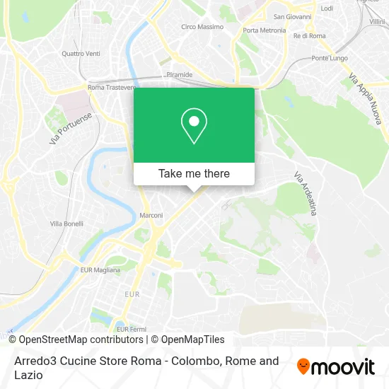 Arredo3 Cucine Store Roma - Colombo map
