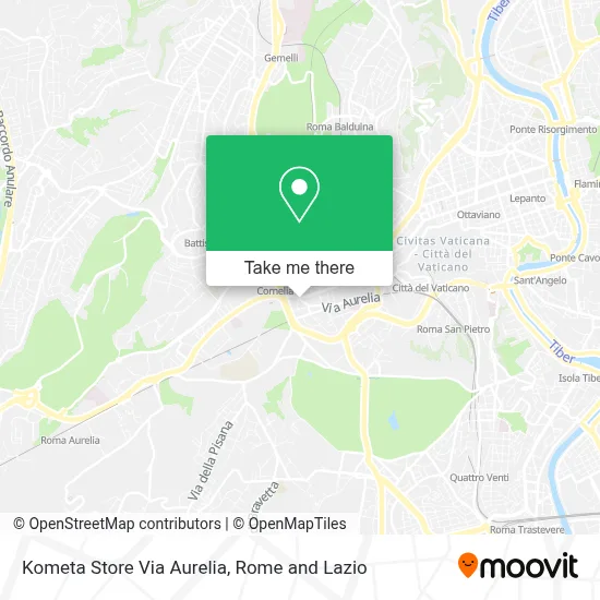 Kometa Store Via Aurelia map