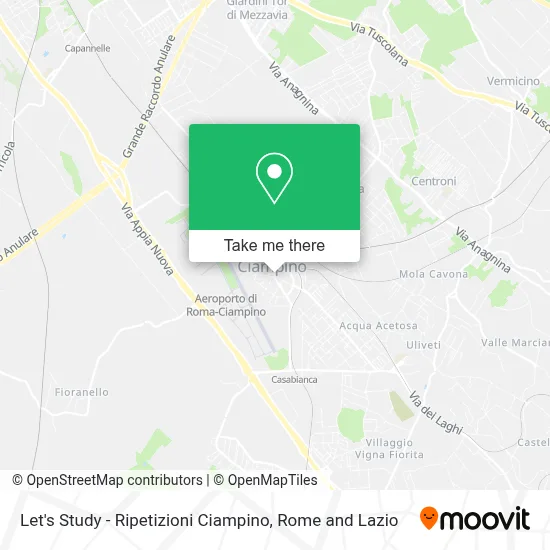 Let's Study - Ripetizioni Ciampino map