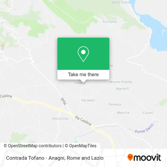 Contrada Tofano - Anagni map